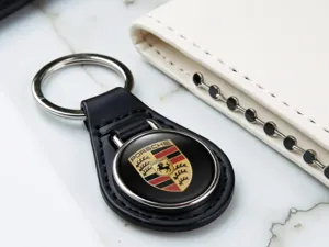Porsche Benutzerdefinierte Leder Schlüsselanhänger Edle Anpassbar